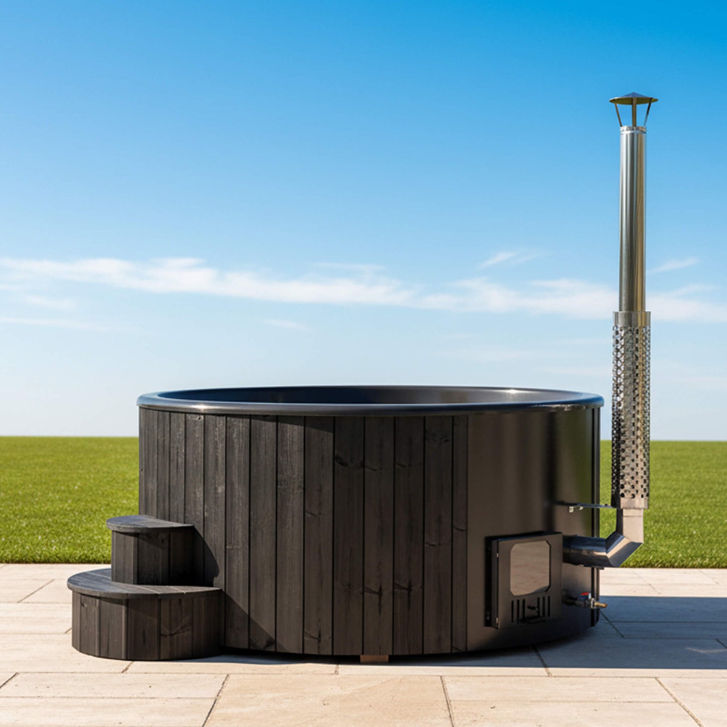 SaunaLife Model S6B 7-Person Soak-Series Home Wood-Burning Hot Tub [SL-MODELS6B] (SAK13679)