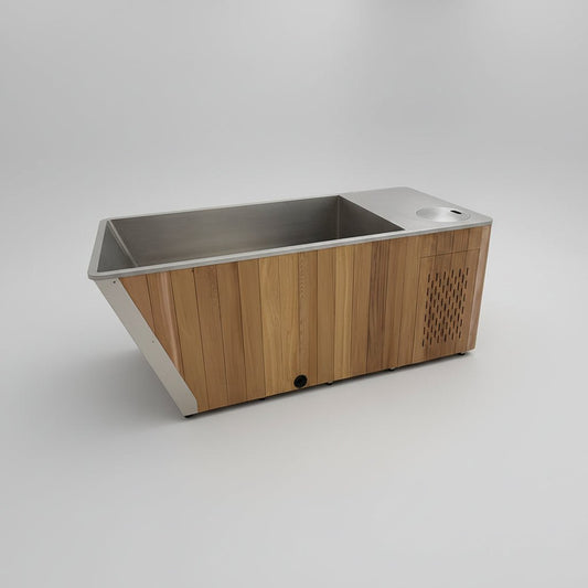 Wood/Stainless Steel Plunge Pool With Integrated Chiller/Heater